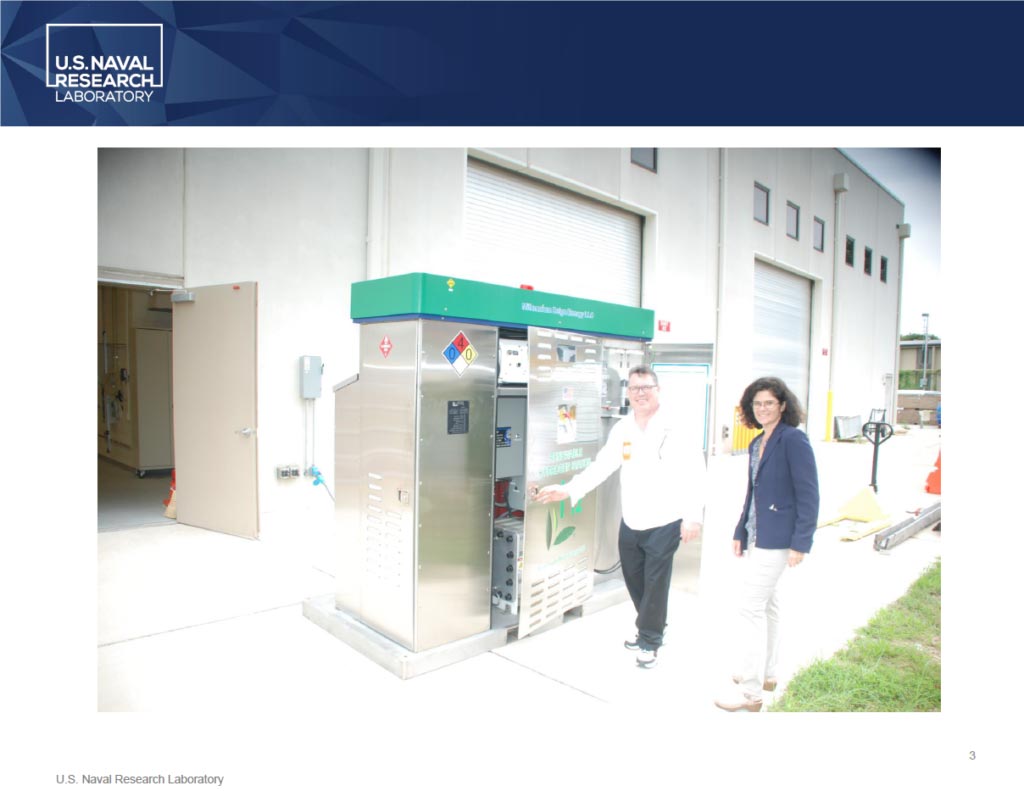Naval Research Laboratory Hydrogen Fuel Generator MRE